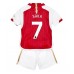 Günstige Arsenal Bukayo Saka #7 Babykleidung Heim Fussballtrikot Kinder 2023-24 Kurzarm (+ kurze hosen)